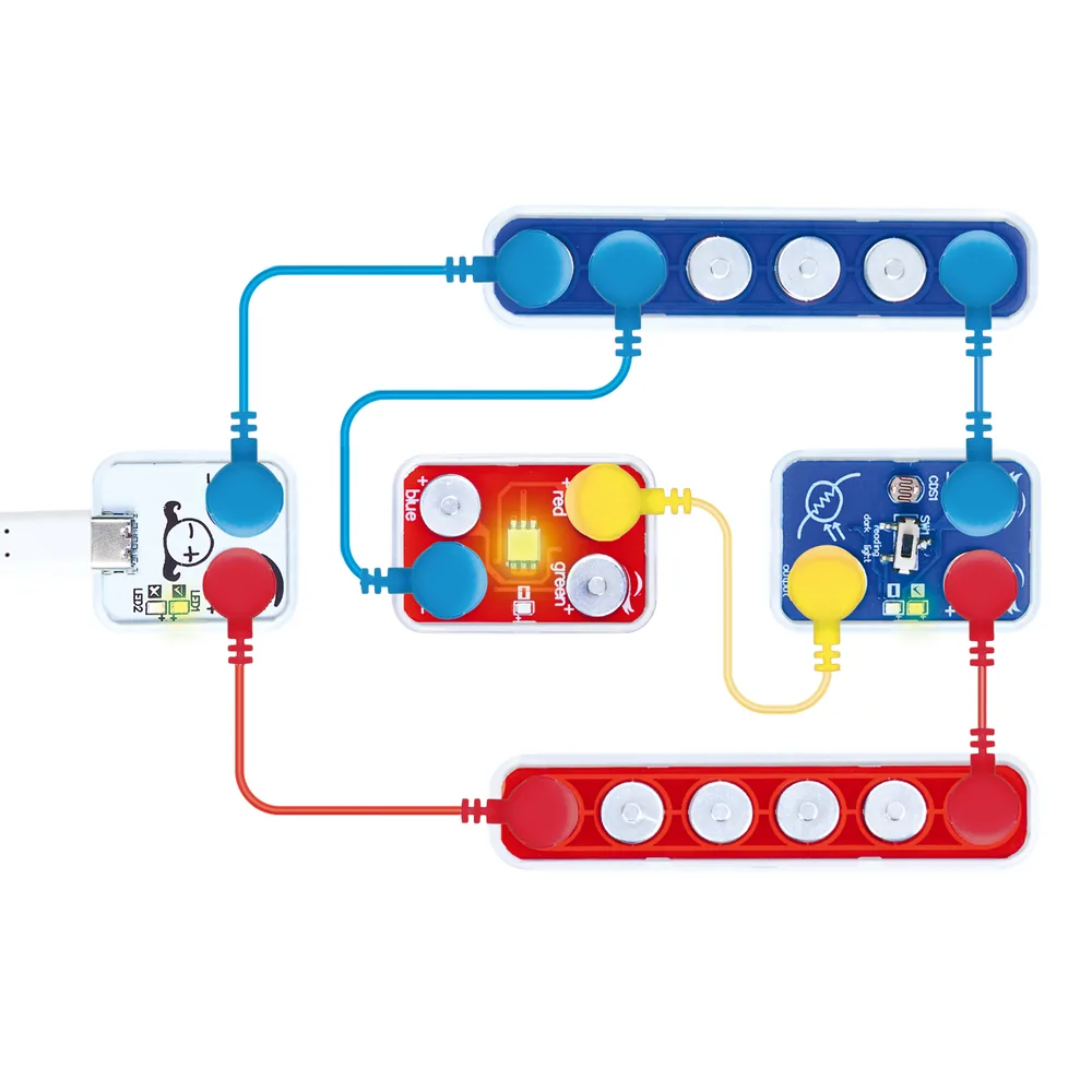 A buzzer circuit with a resistance block in the path