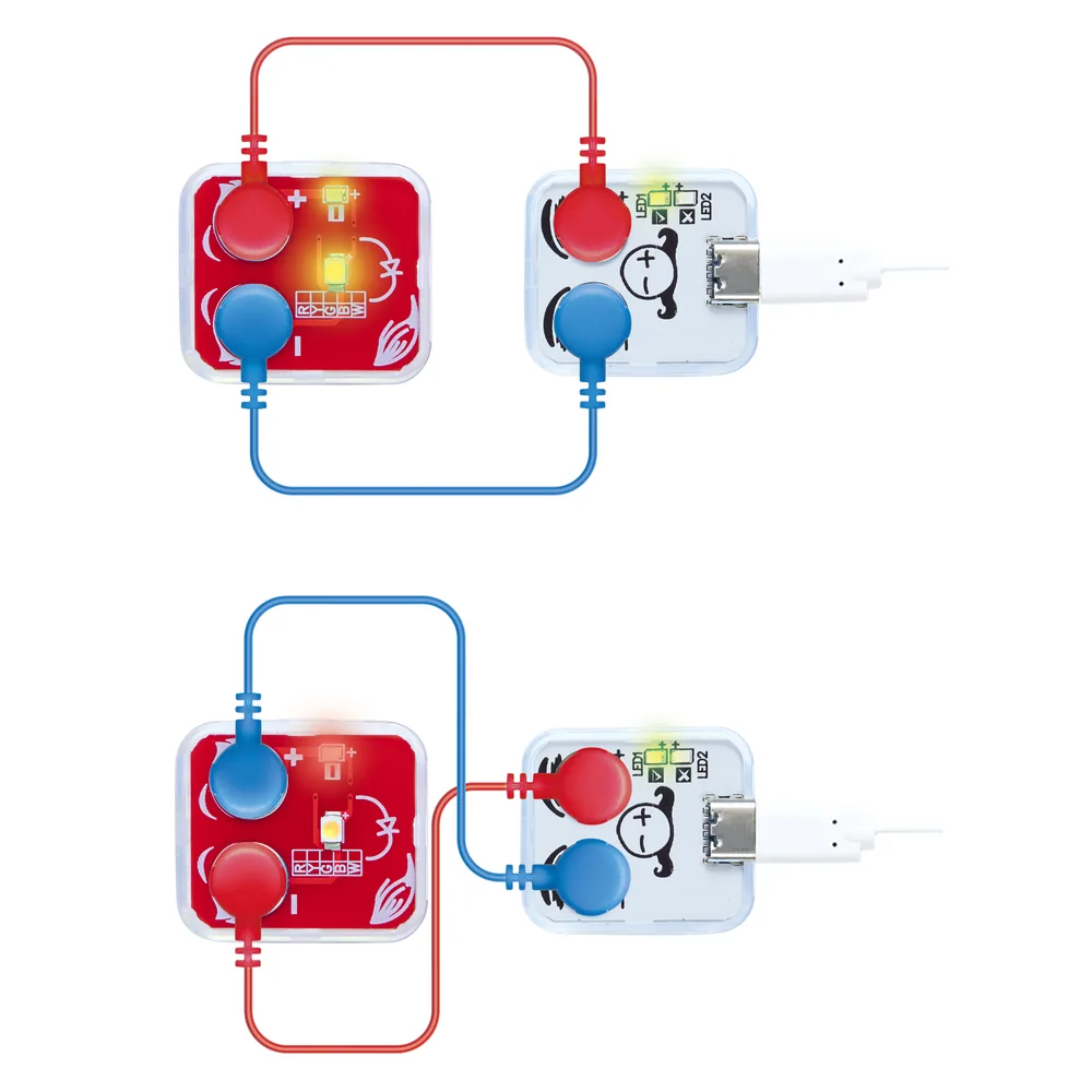 An LED wired in a single series loop